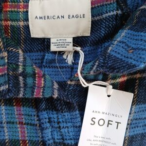 American Eagle Outfitters Ahh-mazingly Soft Multicolor Plaid Shirt